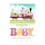 Grußkarte Zum Baby (rosa)
