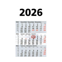 3-Monats-Kalender 2025
