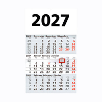 3-Monats-Kalender 2027