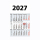 3-Monats-Kalender 2027