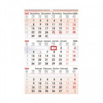 3-Monats-Wandkalender 2026 rot