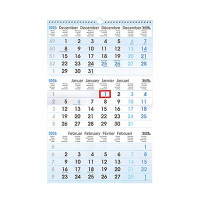 3-Monats-Wandkalender 2026 blau