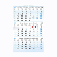3-Monats-Wandkalender 2027 blau
