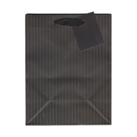 Geschenktasche Motiv Nadelstreifen 18 x 23 cm schwarz