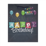 Geschenktasche Motiv Geburtstag 18 x 23 cm schwarz