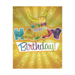 Geschenktasche Motiv Geburtstag 18 x 23 cm gelb
